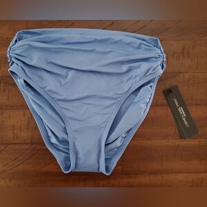 NWT Carmen Marc Valvo Women's Light Blue Bikini Bottom - Size XS
